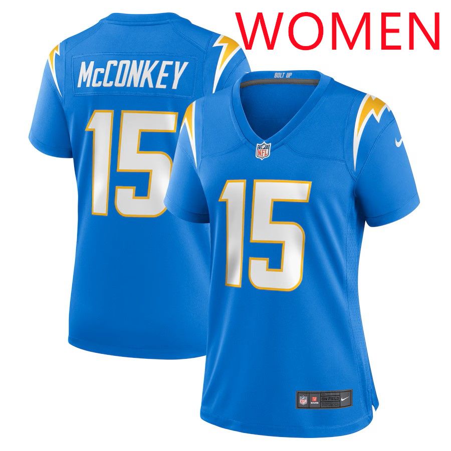 Women Los Angeles Chargers #15 Ladd McConkey 2025 Nike Powder Blue Game NFL Jersey->los angeles chargers->NFL Jersey